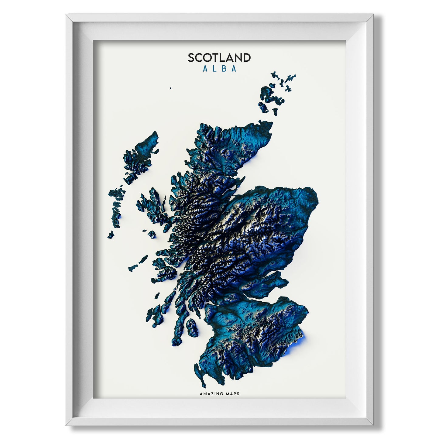 Scotland Relief map - Amazing Maps