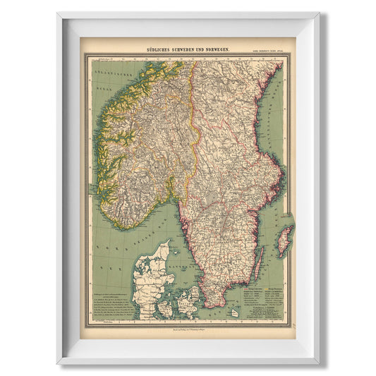 South Scandinavia Historic Map - Amazing Maps