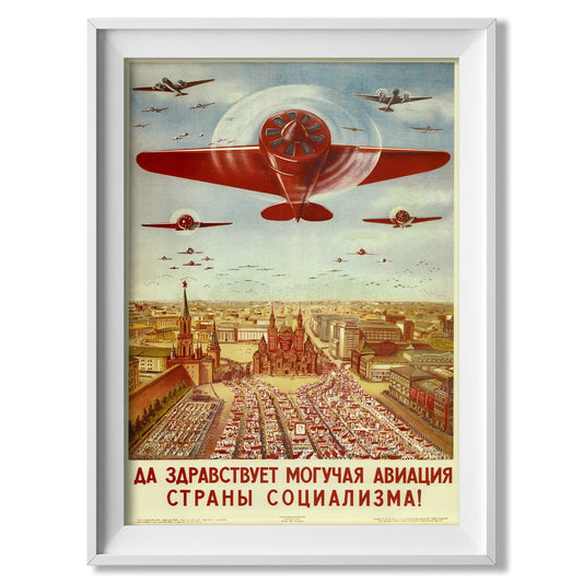 Soviet Aviation Propaganda Poster - Amazing Maps