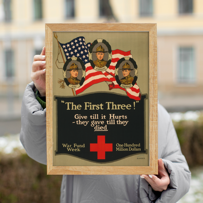 The First Three! - American Propaganda Poster