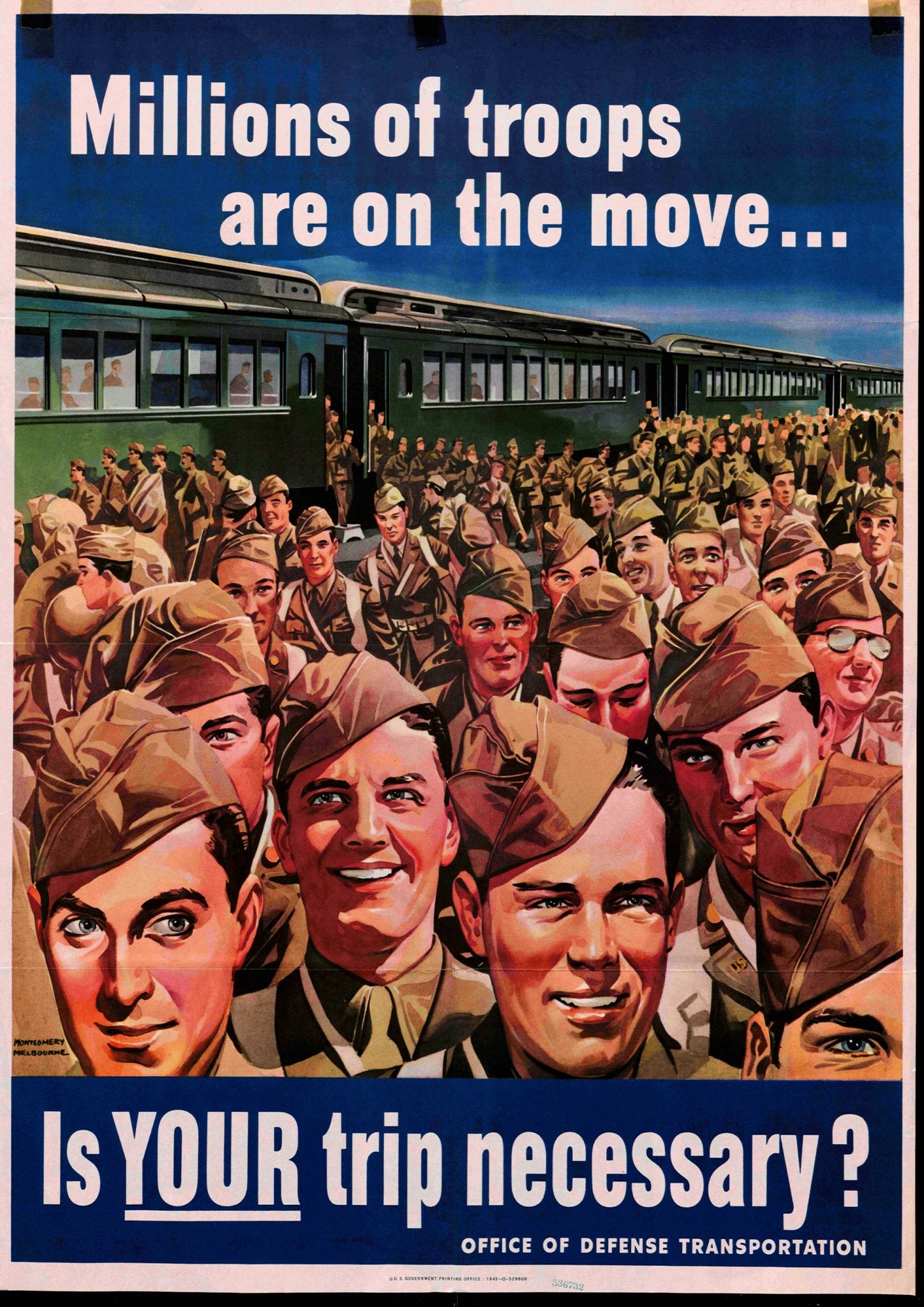 Troops on the Move - American Poster - Amazing Maps