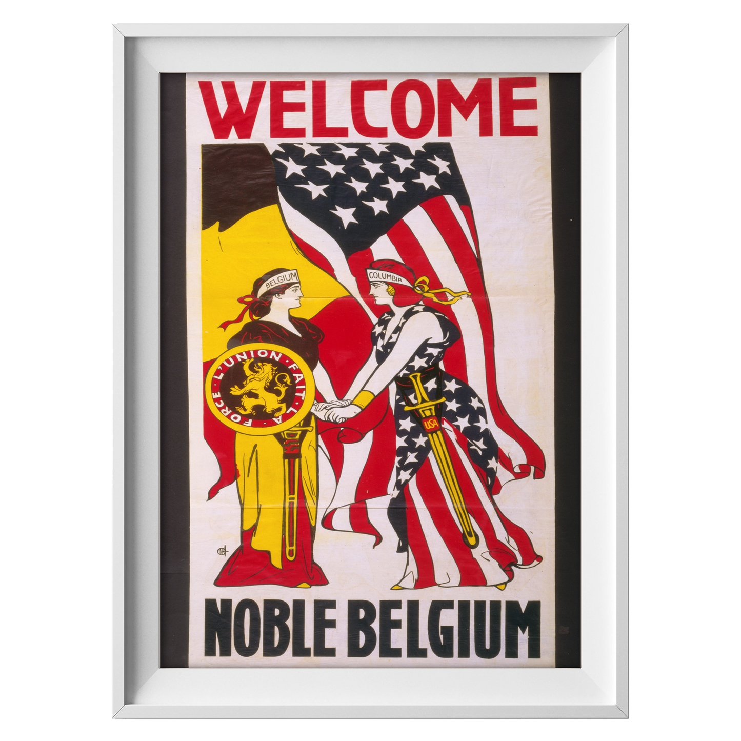 Welcome Noble Belgium - American Propaganda Poster