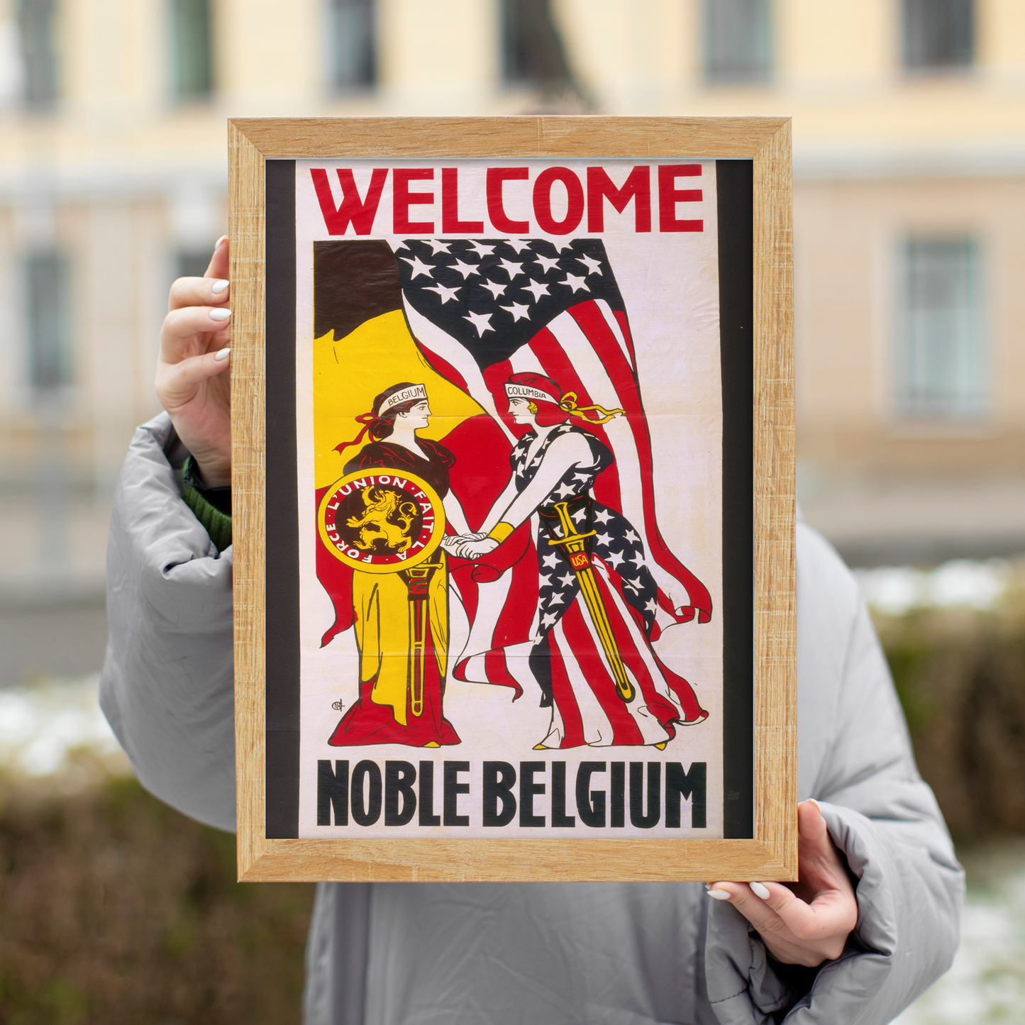 Welcome Noble Belgium - American Propaganda Poster